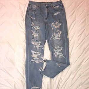 American Eagle Distressed Mom Jeans